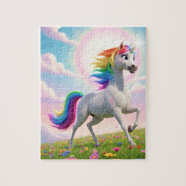 Magisches Regenbogen-Einhorn (Vertikal)