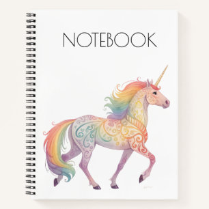 Magisches Regenbogen-Einhorn Personalisiert  Notizbuch