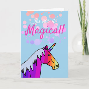 Magisches Regenbogen-Einhorn Valentinstagskarte Feiertagskarte