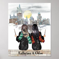 Magisches Schlossassistent Portrait, Wizards Print