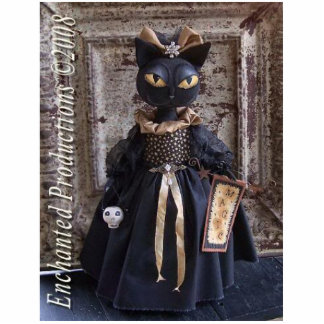 Magisches schwarze Katze Freistehende Fotoskulptur