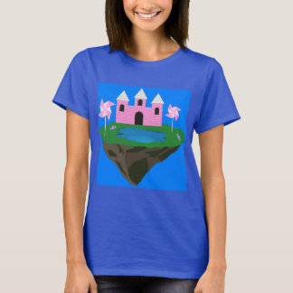 Magisches schwebendes Burg Fantasy Frauen T-Shirt