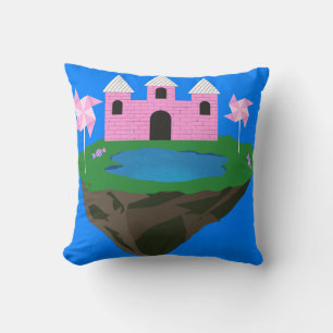Magisches schwebendes Burg Fantasy Kissen