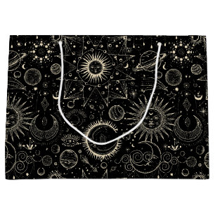Magisches Tarot Astrologie boho Himmelsmuster Große Geschenktüte