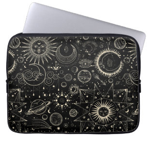 Magisches Tarot Astrologie boho Himmelsmuster Laptopschutzhülle