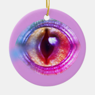 Magisches verzaubertes lila Fantasy-Drachens Auge Keramik Ornament