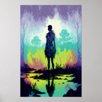 Magisches Wald-Psychedelic-Poster 2