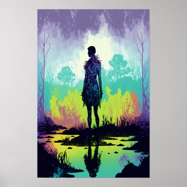 Magisches Wald-Psychedelic-Poster 2 Poster (Vorne)