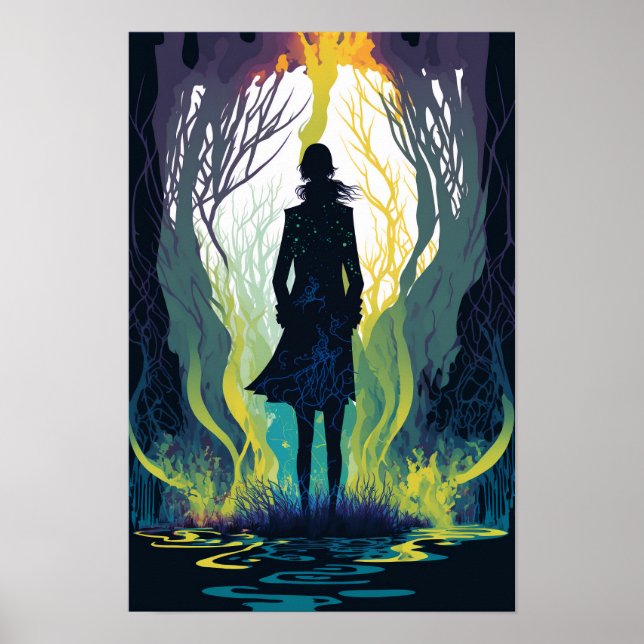 Magisches Wald-Psychedelic-Poster 5 Poster (Vorne)