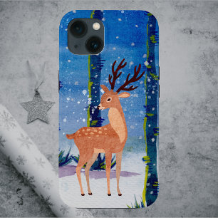 Magisches Waldwild im Schneewald Case-Mate iPhone Hülle