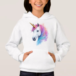 Magisches Wasserfarbeneinhorn Hoodie