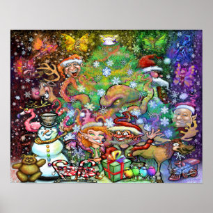 Magisches Weihnachtsfest-Party Poster