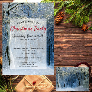Magisches Winter Wonderland Weihnachts-Party Einladung