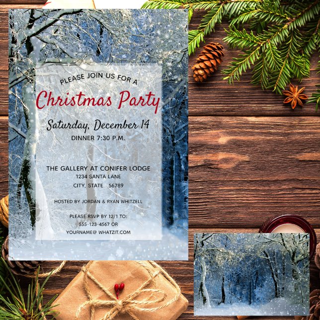 Magisches Winter Wonderland Weihnachts-Party Einladung (Von Creator hochgeladen)
