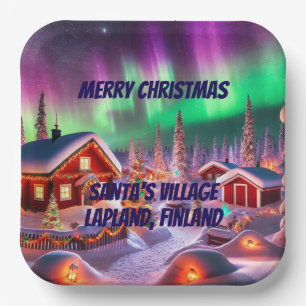 Magisches Winterwunderland: Santa's Village Pappteller