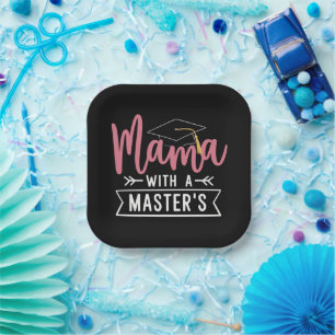 Magister Mama MBA Magisterabschluss Abschluss Pappteller
