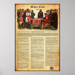 MAGNA CARTA 1215 - Englischer Text Poster