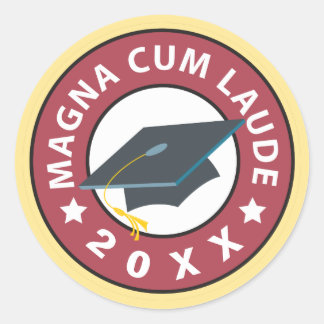 Magna Cum Laude Abschluss Jahr Runder Aufkleber