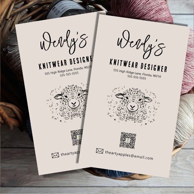 Magnat de laine Carte de visite - Knit personnalis (Créateur téléchargé)