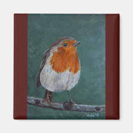 Magneet Roodborst. Magnet