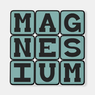 Magnesium, chemisches Element Magnet