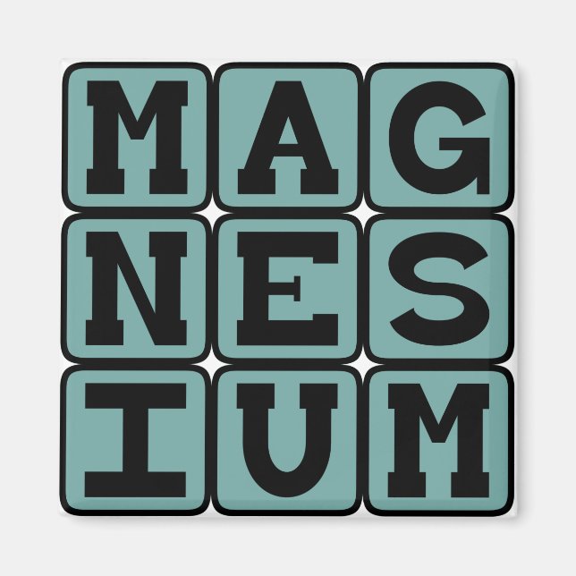 Magnesium, chemisches Element Magnet (Vorne)