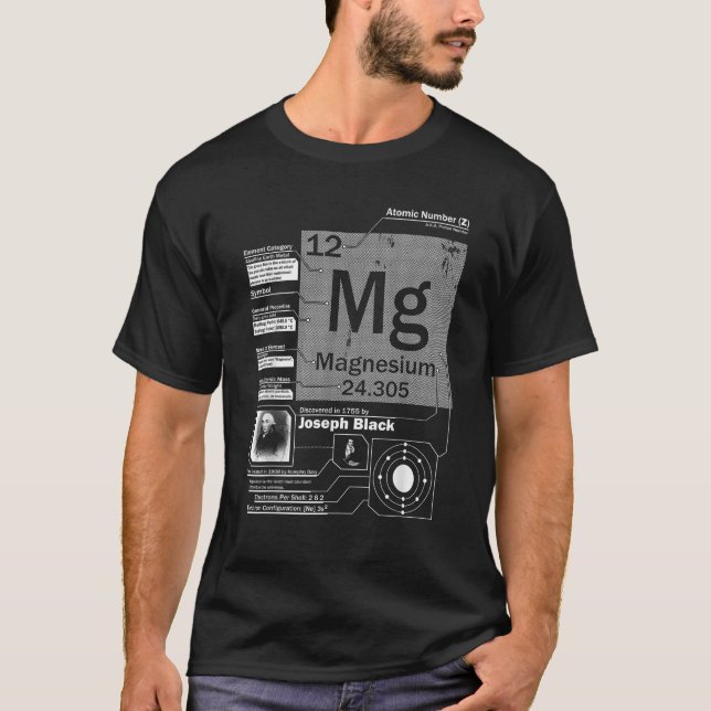 Magnesium Mg Element Atomnummer 12 Wissenschaft t  T-Shirt (Vorderseite)
