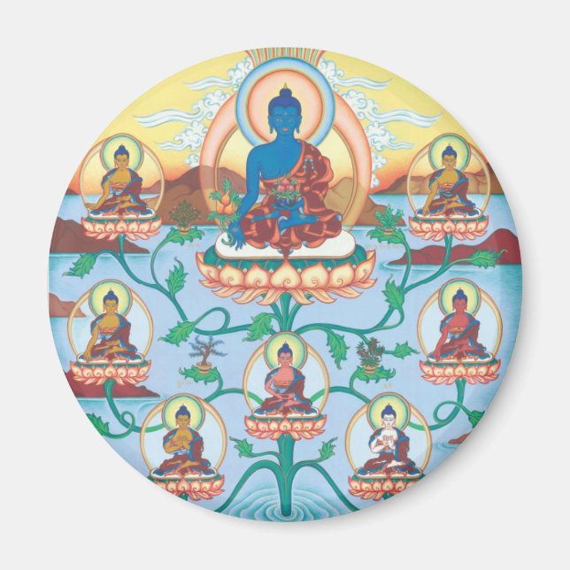 MAGNET 8 Medizin Buddhas (Vorne)
