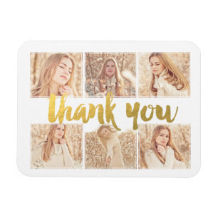 MAGNET Abschluss Gold Vielen Dank Foto Frame