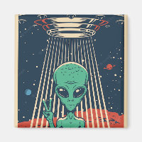 Magnet Alien de paix