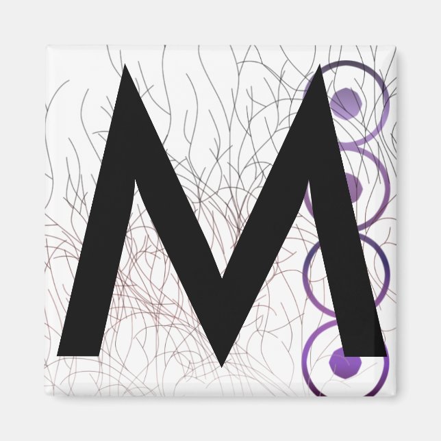 Magnet alphabet : M (Devant)