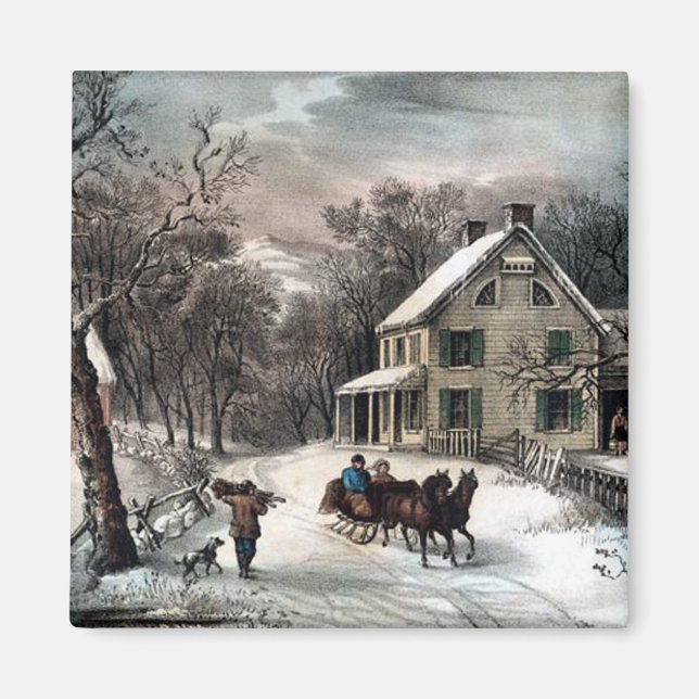 Magnet - American Homestead Winter (Vorne)