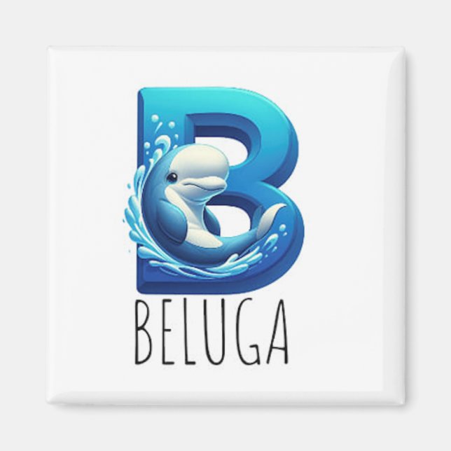 Magnet Animaux Rigolos Lettre B (Devant)