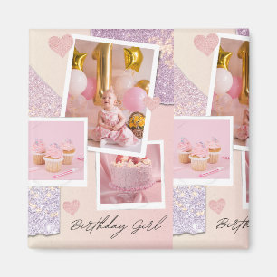 Magnet anniversaire fille bébé