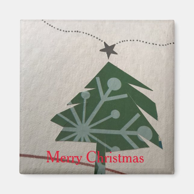 Magnet avec collage de Noël par Tony Cimino (Devant)