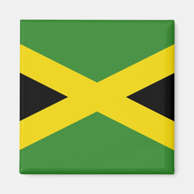 Magnet avec le drapeau de la Jamaïque (Devant)