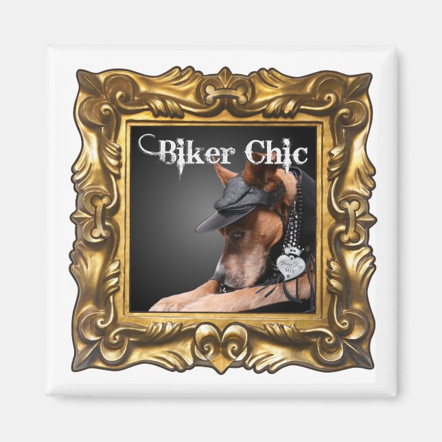 Magnet "Biker Chic" zur Verbesserung Ihres Kühlsch (Vorne)