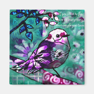 Magnet Bird Art Abstrait avec l'inspiration dire