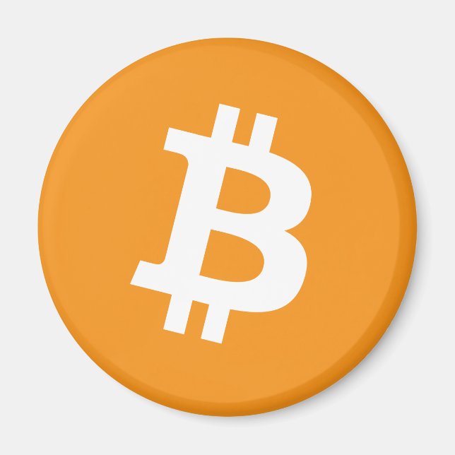 Magnet Bitcoin Orange Cryptocurrency (Vorne)