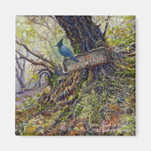 Magnet "Bitte auf den Wegen Behalten" (Vorne)