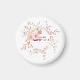Magnet | Botanische Blumenuhr Kühlschrankmagnet