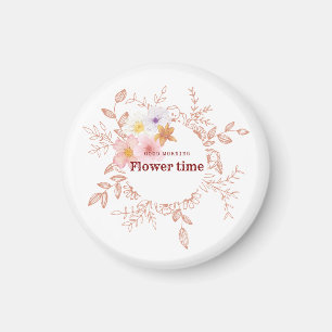 Magnet Botanische Blumenuhr Kühlschrankmagnet