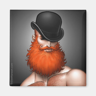 Magnet "Bowler Beard" par Glen Hanson