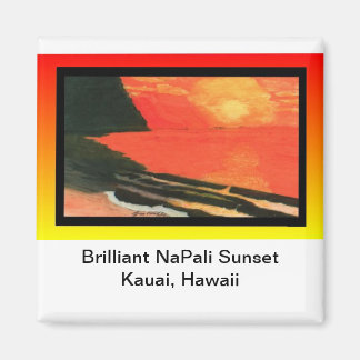 Magnet-brilliant NaPali Sunset Magnet