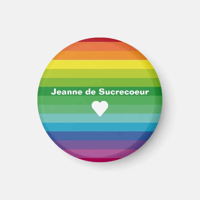 Magnet bunte Streifen und Jeanne de Sucrecoeur (Vorne)