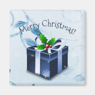 Magnet cadeau de Noël bleu