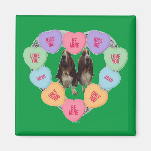 Magnet Candy Liebe hört mit Bassets (Vorne)