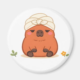 Magnet Capybara Mignon Serviette de Spa Turban