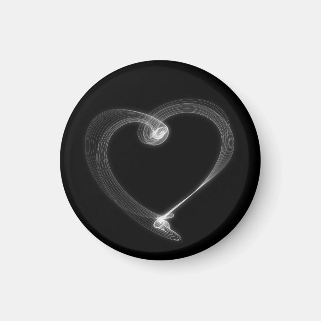 Magnet cardiaque de la Saint-Valentin Abstraite (Devant)