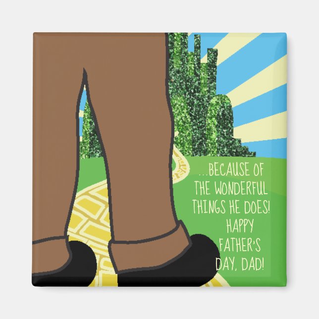 Magnet Carré à cause de choses merveilleuses qu'il (Devant)